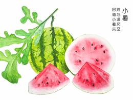 二十四节气食物手绘