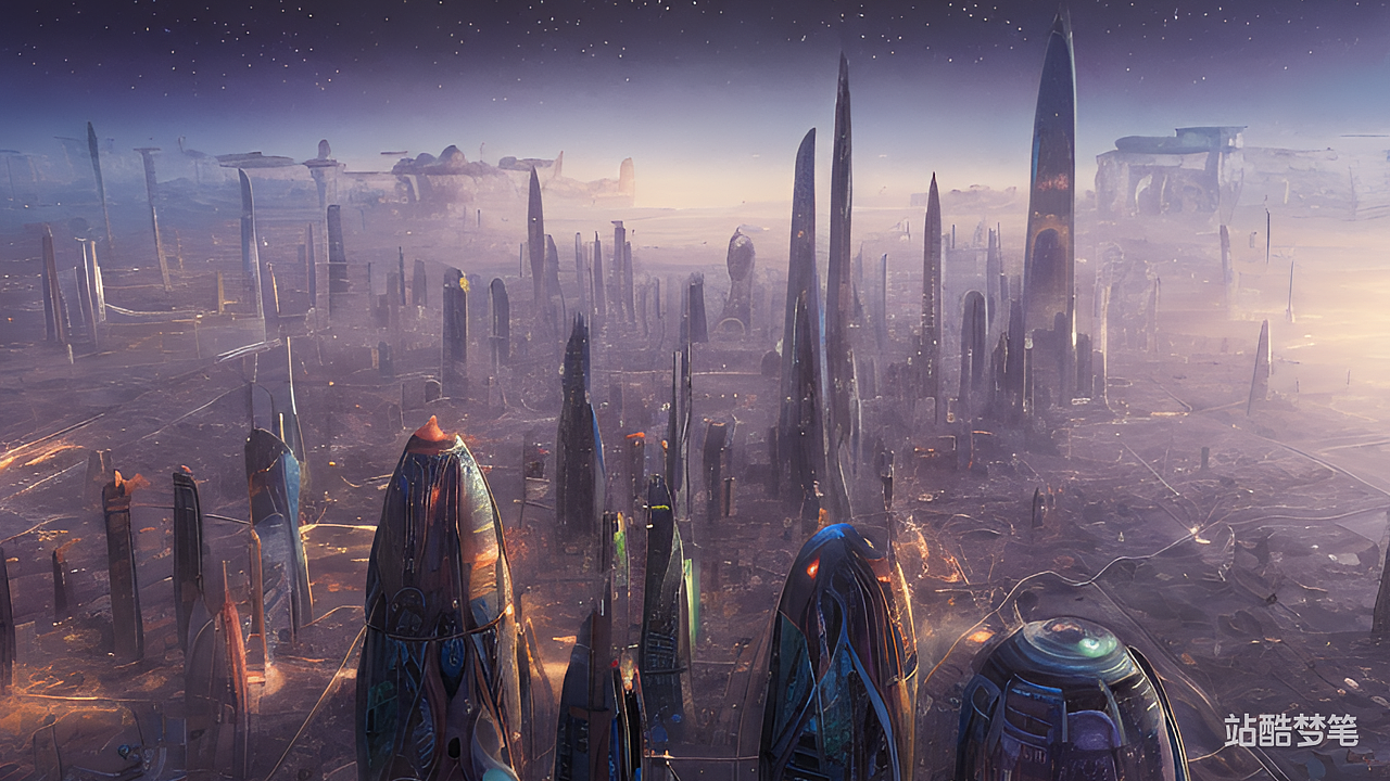 #站酷梦笔#太空梦幻城市,约翰弗拉·博斯查特