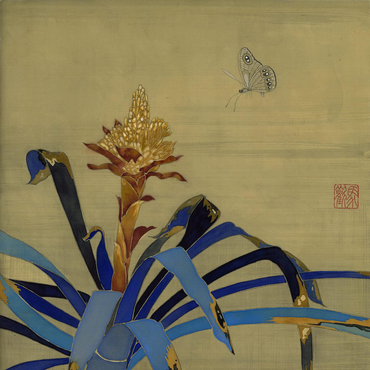 工笔国画小品《焰》及衍生