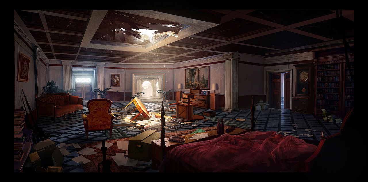 荒废的别墅（图ZMTEzOTI1NzY4） - 游戏原画 - 站酷设计师PaYne_青君原创素材 - 站酷ZCOOL