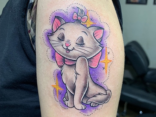 个性女生纹身图案#小猫纹身#精致小纹身#吴江酷客纹身