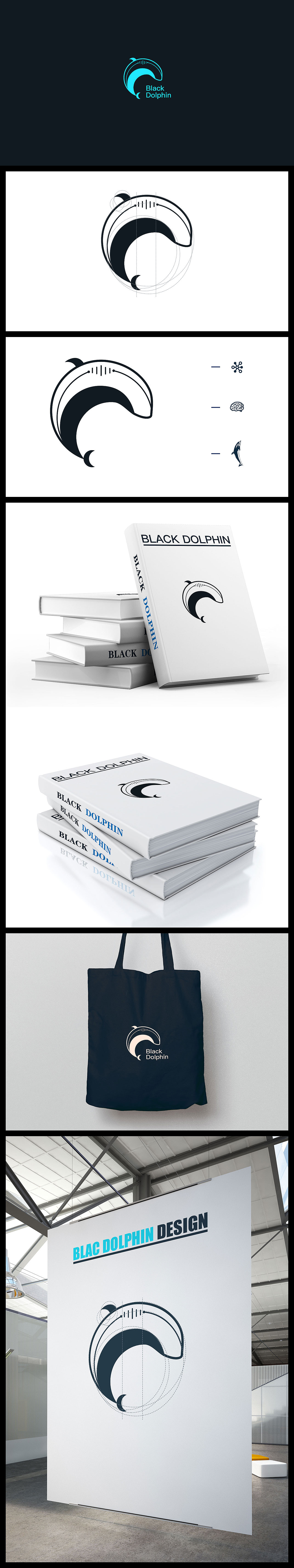 logo设计_Black dolphin