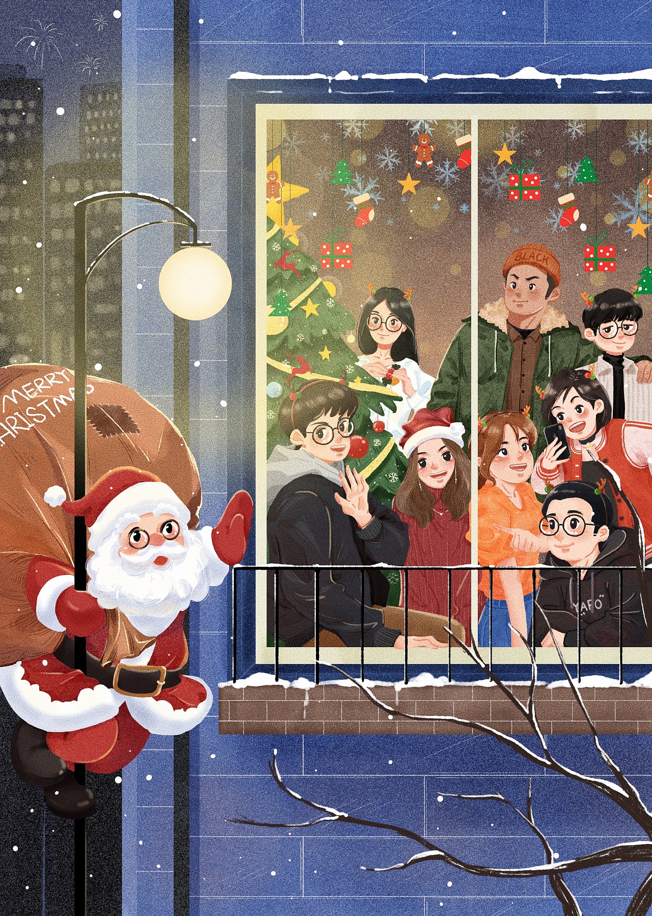 2020圣诞节插画