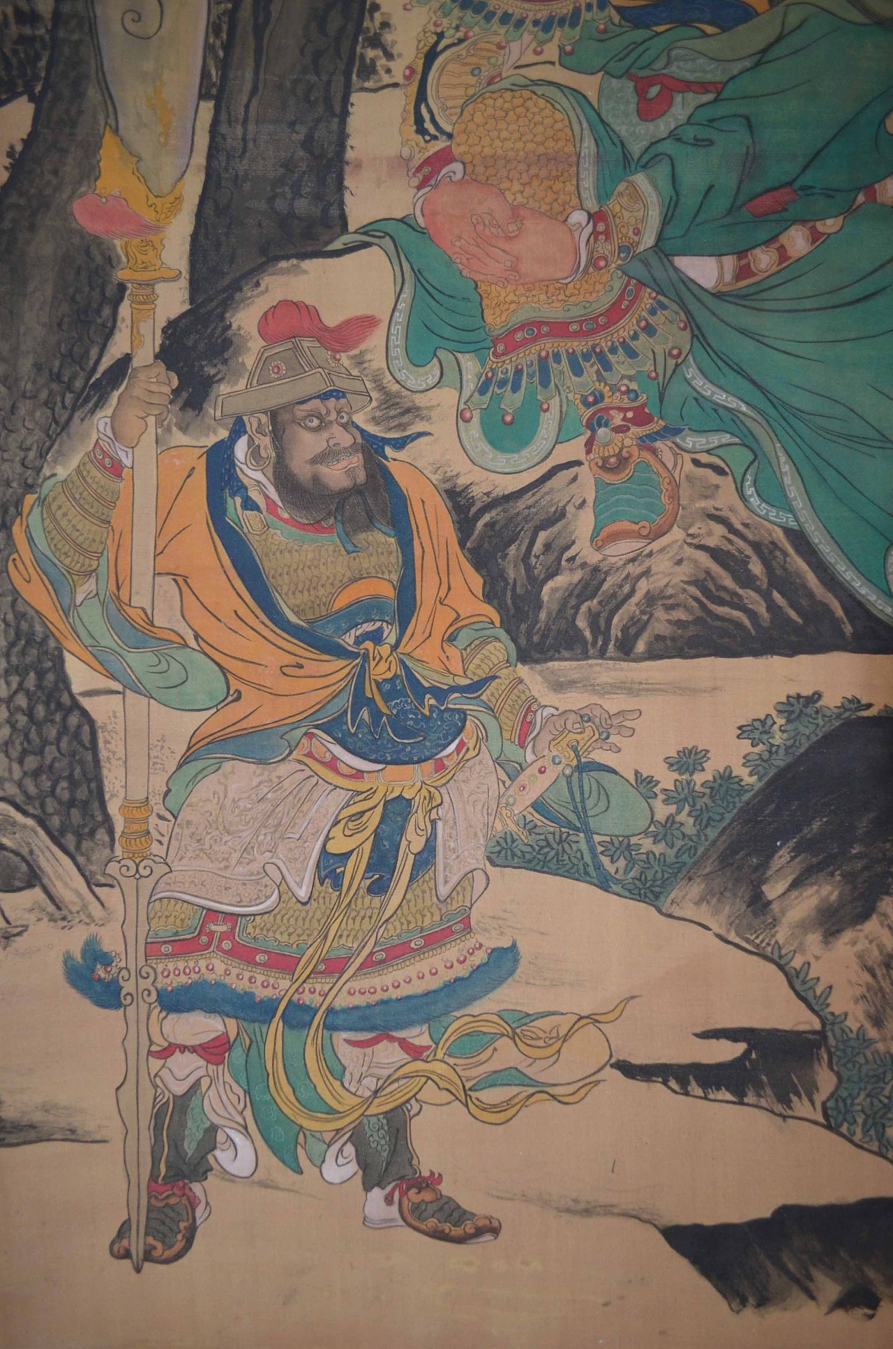 精品国画人物-临摹关羽擒将图