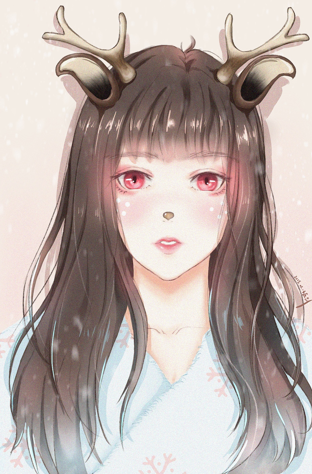 原创头像-半身像手绘作品。