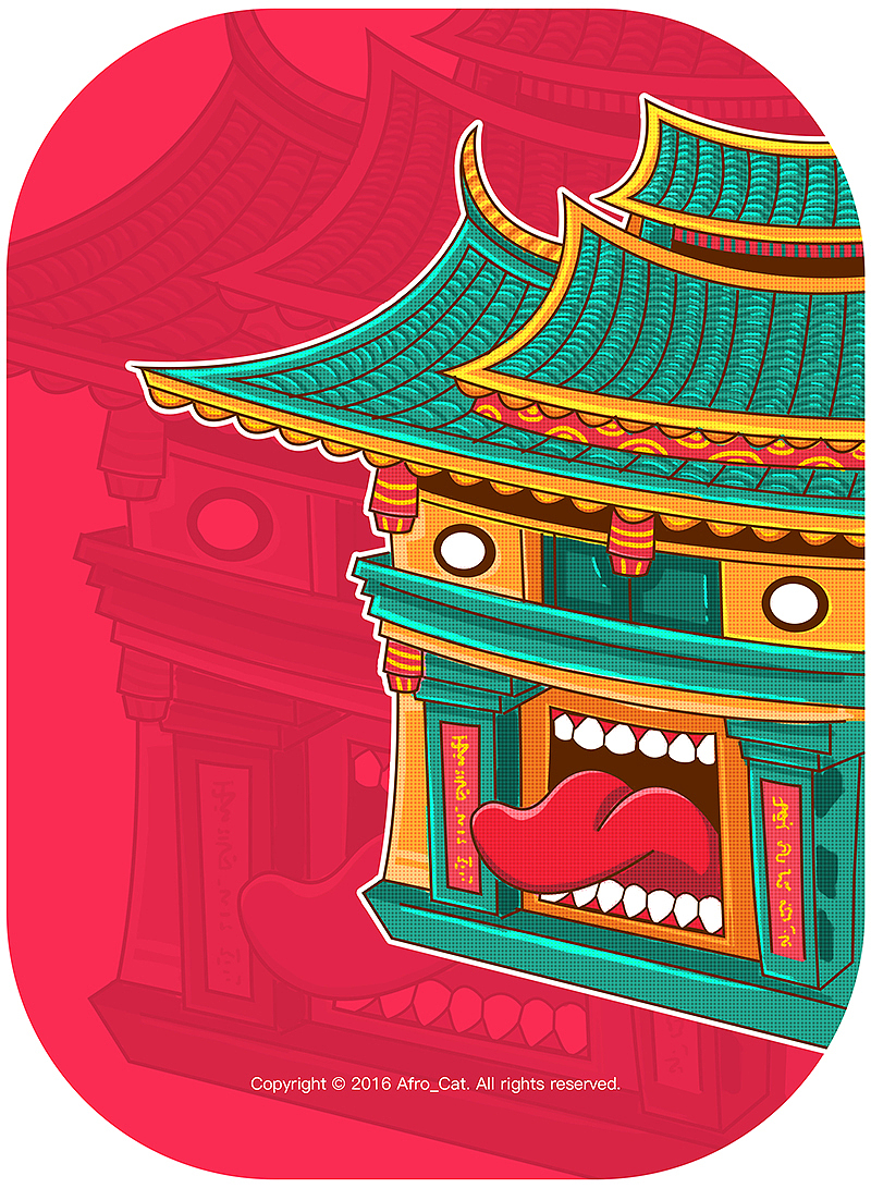 形象墙插画