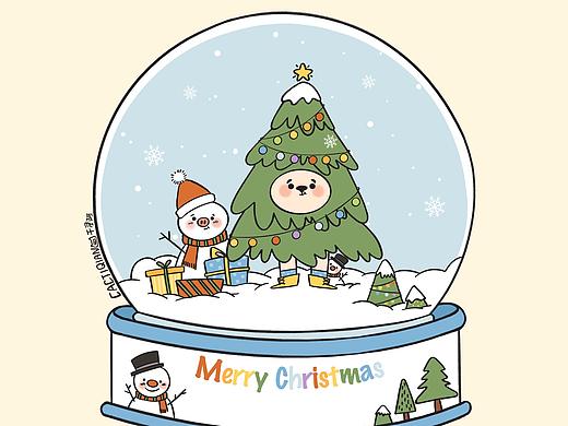 Merry Christmas!（個人主頁-ZNDk4NjY5MDg=） - 兒童插畫 - 站酷設(shè)計師CACTIQIAN原創(chuàng)素材 - 站酷ZCOOL
