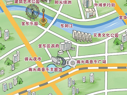 [商]金东区-手绘地图