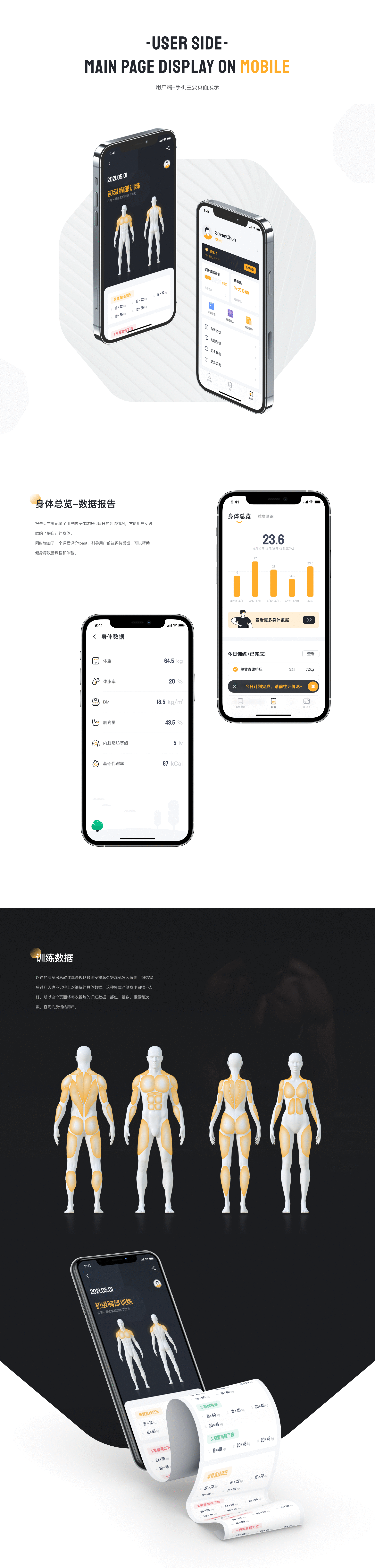 Q'MATRIX 零一量化健身系统设计（图ZMjU4MzMzNzA0） - APP界面 - 站酷设计师Seven_C原创素材 - 站酷ZCOOL