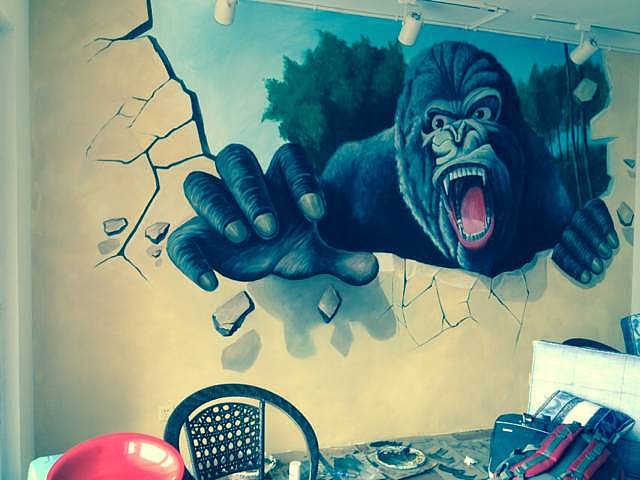 3D立体画,3D墙画,成都墙绘,成都彩绘,成都壁画