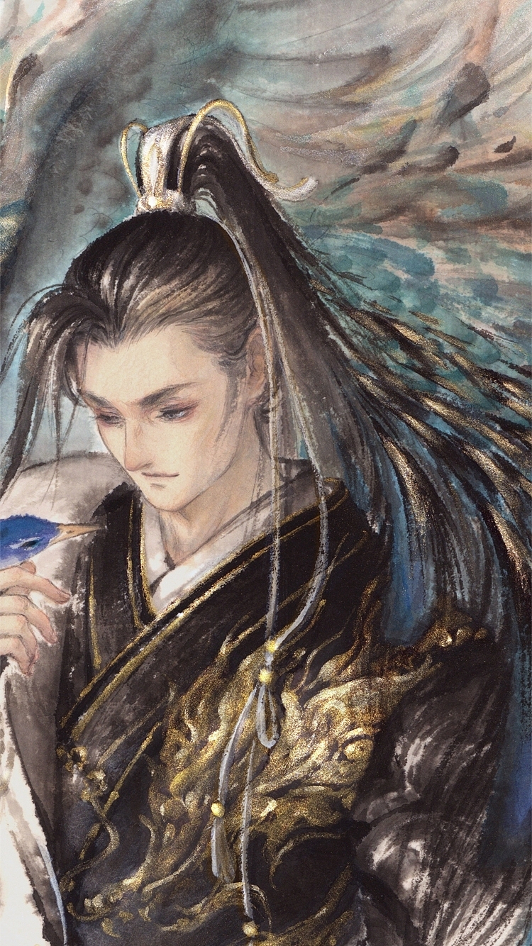 新国画 |《遇见逆水寒》游戏手绘古风水墨海报—方承意