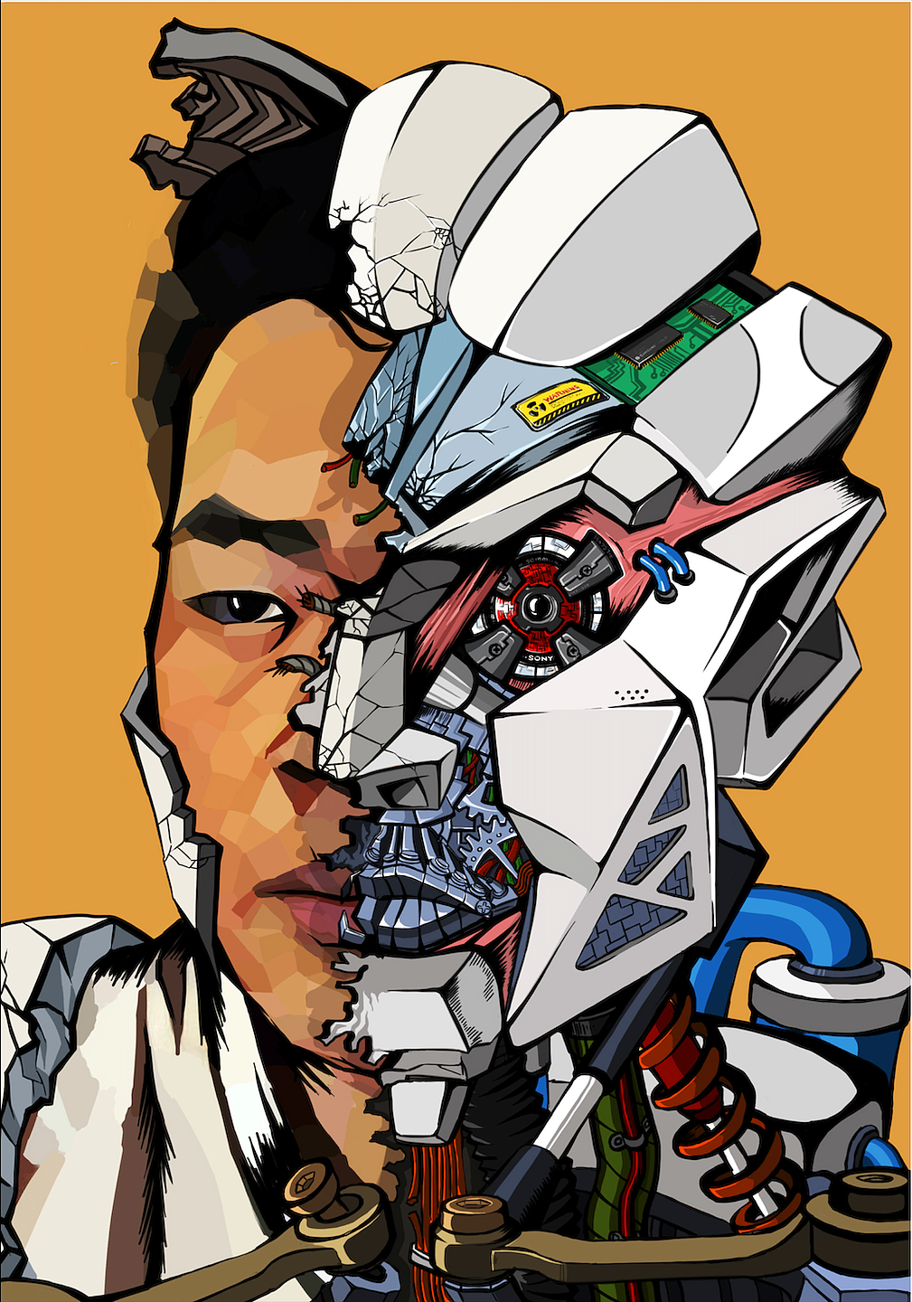 【手绘习作】创意自画像