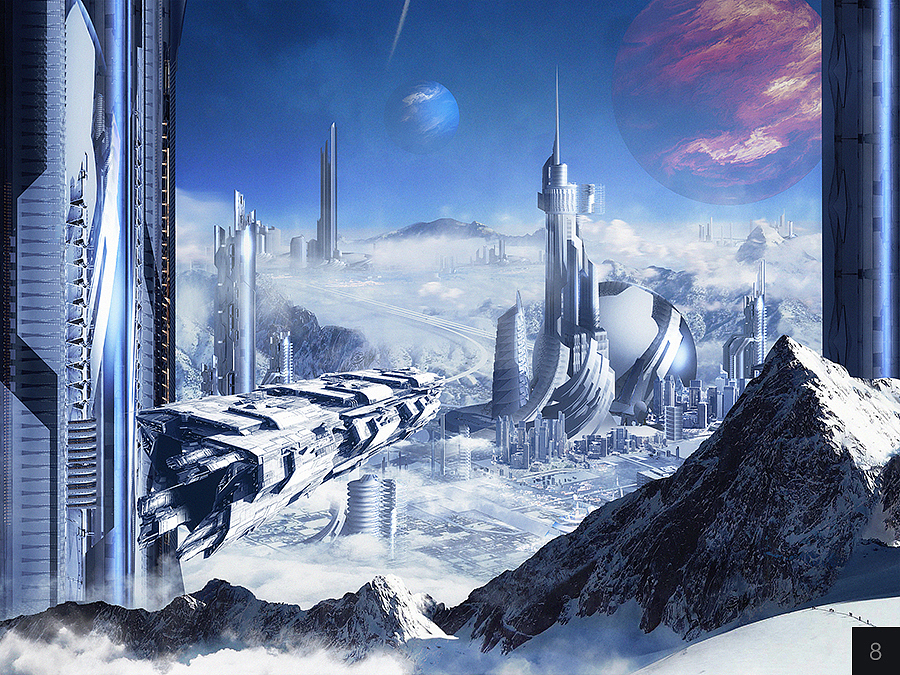 《冰冻城市》-mattepainting（图ZNzYxNDEzMzI=） - 创作习作 - 站酷设计师画画的淘米原创素材 - 站酷ZCOOL