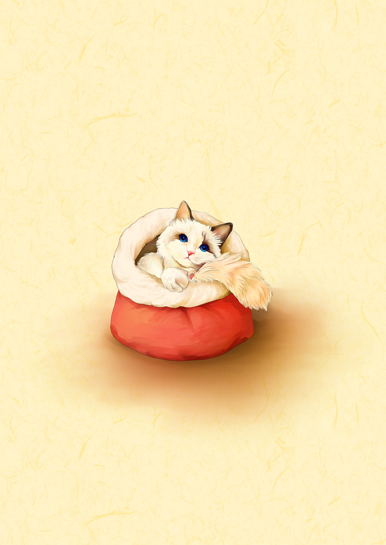 手绘布偶猫 太可爱啦