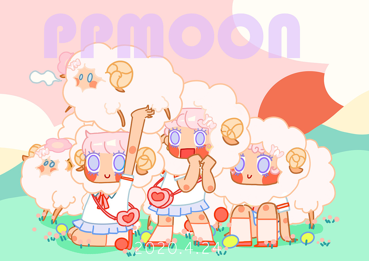 Sheep羊妮妮系列1（图ZMjA2Mjg3NDI4） - 创作习作 - 站酷设计师PPMOON原创素材 - 站酷ZCOOL