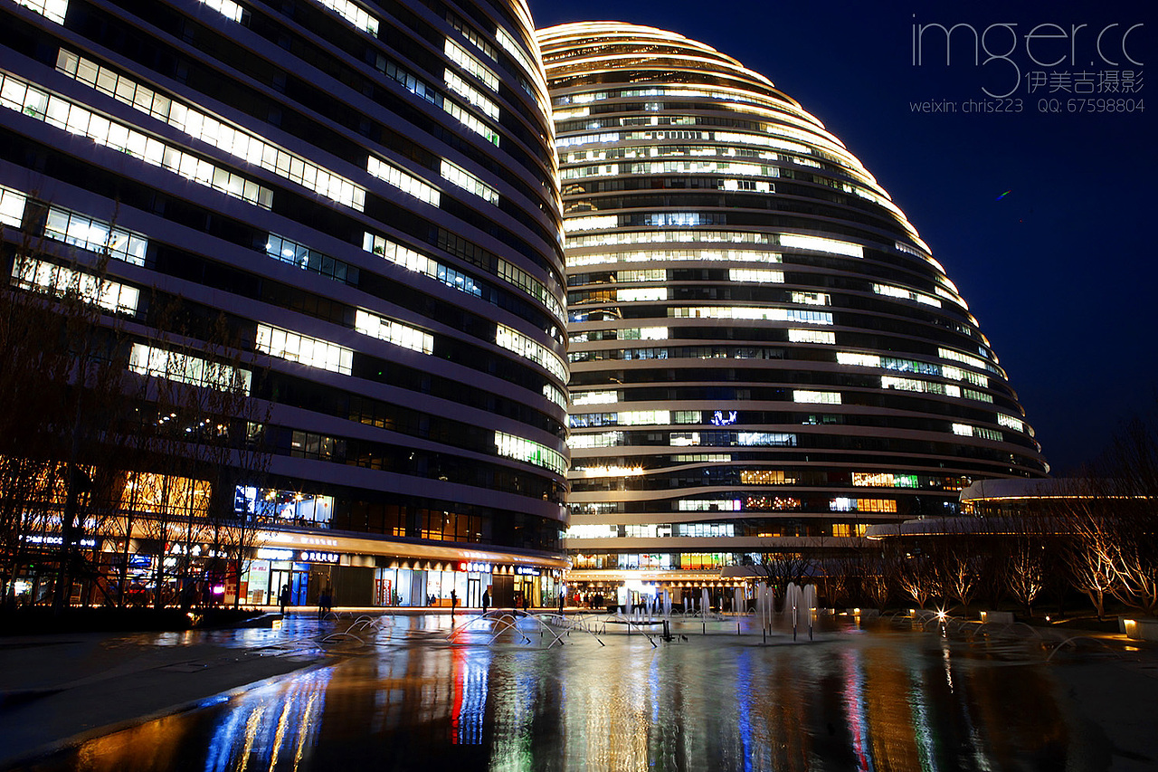 夜景望京soho（图ZMjU5NjY1NDQ=） - 环境/建筑摄影 - 站酷设计师色觉影视原创素材 - 站酷ZCOOL