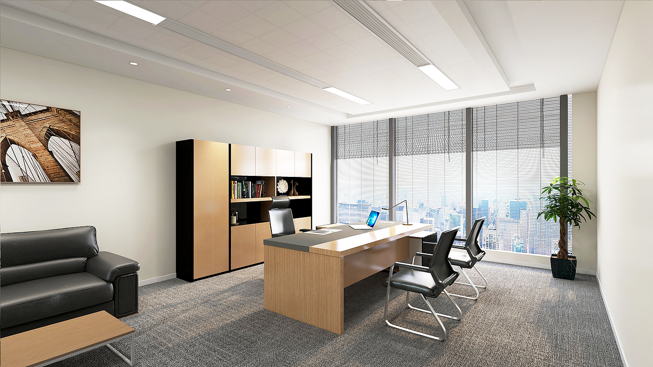 吴江农商银行——领导办公室效果图_行动家韩炳森韩新-站酷zcool