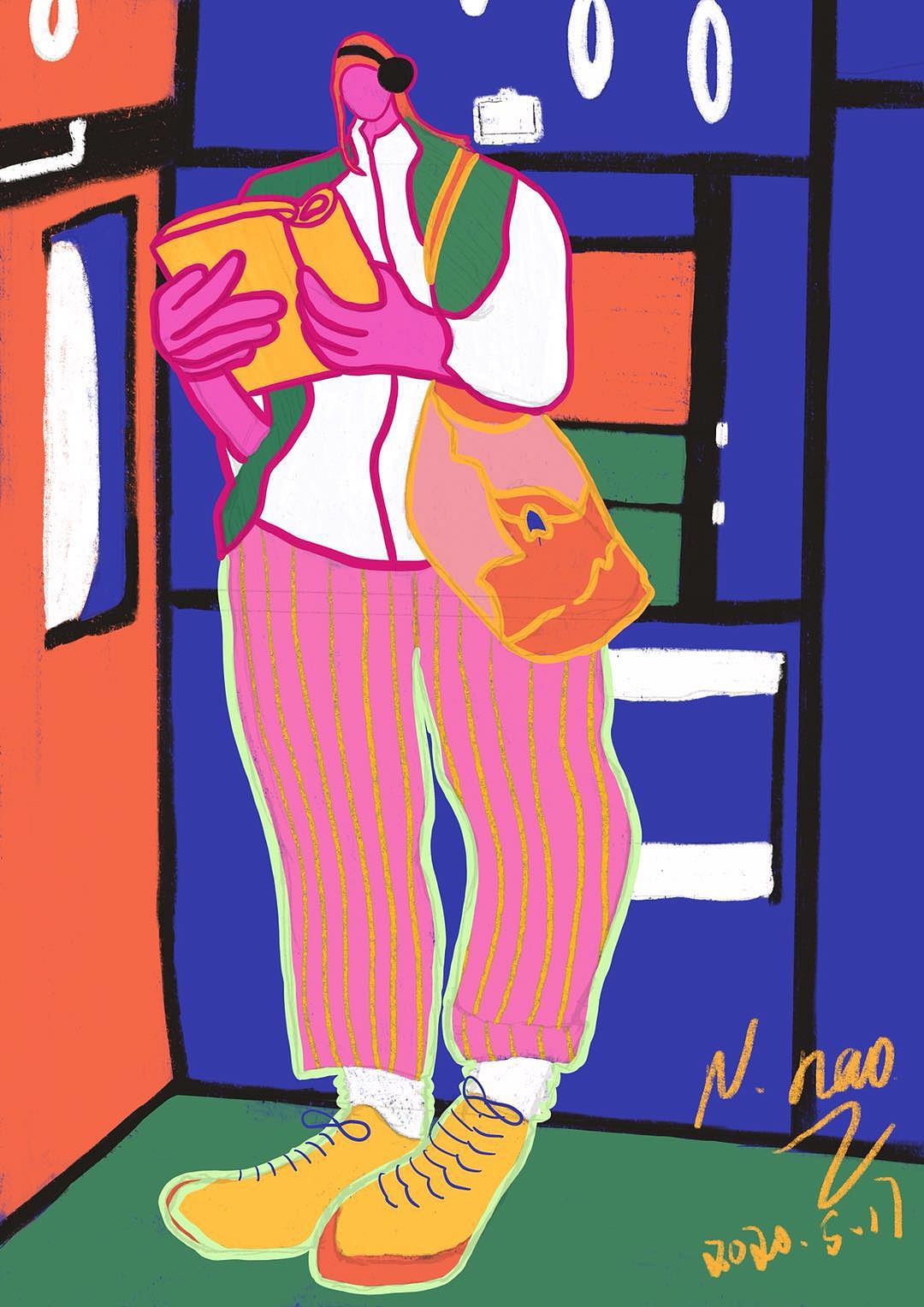 地铁里的女孩（图ZMjA5ODE3ODcy） - 创作习作 - 站酷设计师挺尸少女原创素材 - 站酷ZCOOL