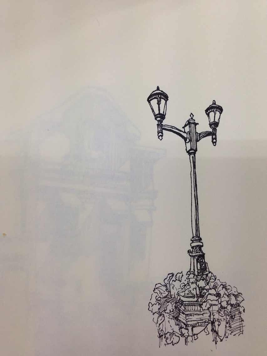 微画系列
蓝色港湾的路灯