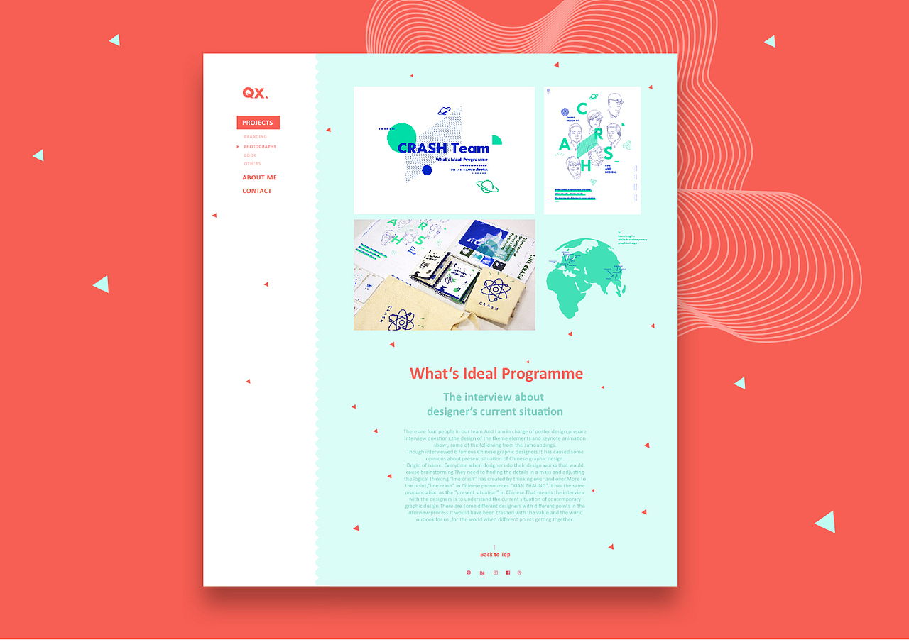 Portfolio网页设计（图ZODgyMDk1MDQ=） - 个人网站 - 站酷设计师Catrina卡吹那原创素材 - 站酷ZCOOL