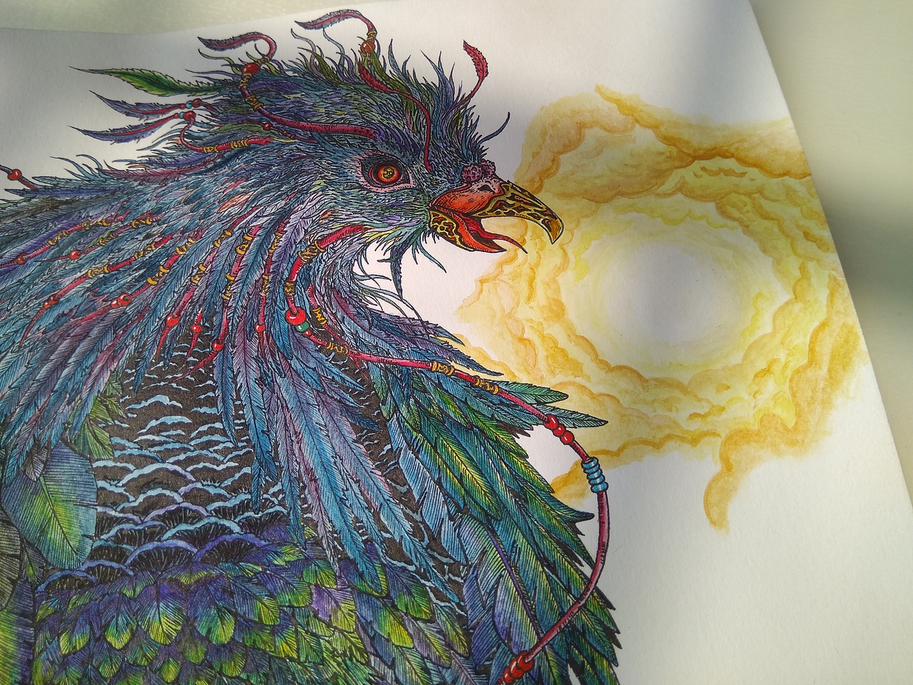 2018.04.17山海经-南山经-青丘山之灌灌（图ZMTEyMDA1ODg4） - 创作习作 - 站酷设计师毣余原创素材 - 站酷ZCOOL