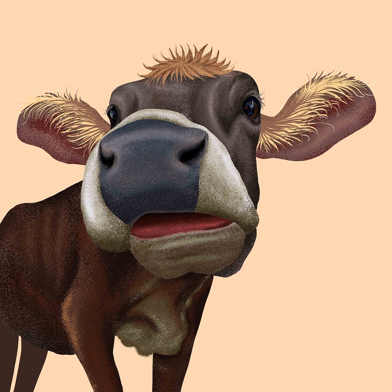 牛|插画|创作习作|哗哩狐哨 - 原创作品 - 站酷 (zcool)