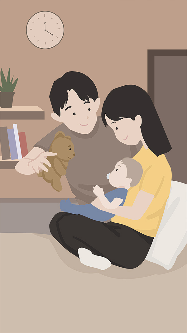 子初母婴品牌 《宠爱时刻》 商业插画