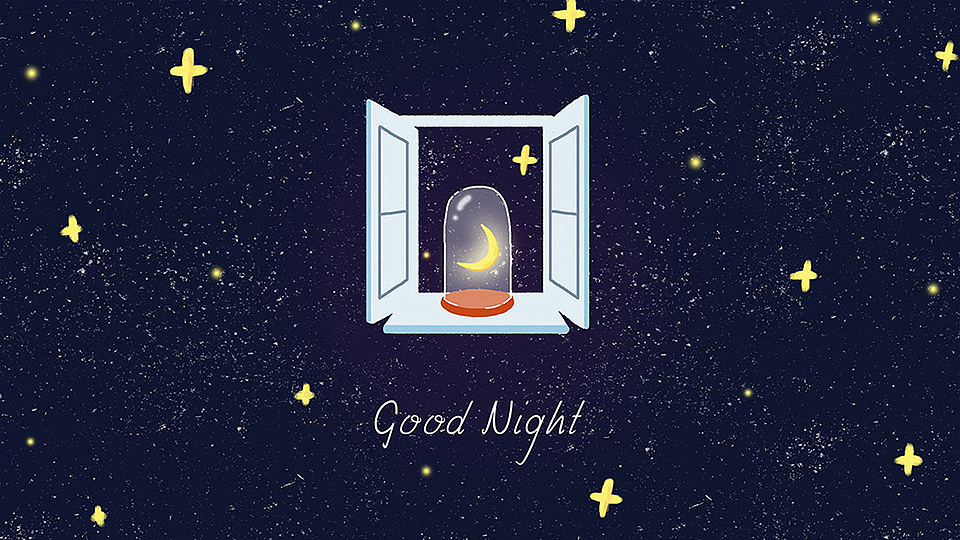 晚安你好夜晚星空