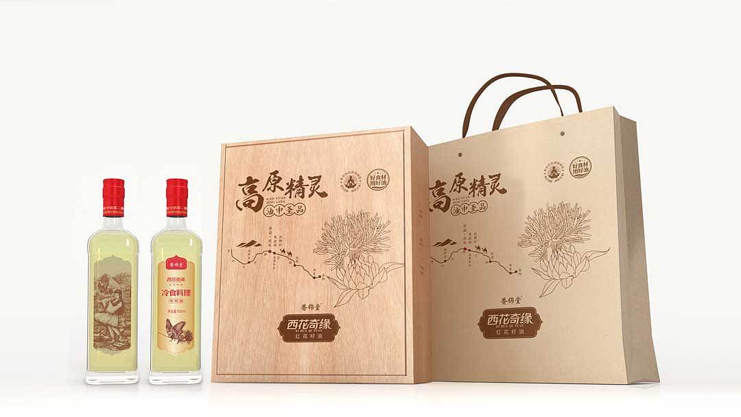 梦工场品牌包装案例:香锦堂——红花籽油