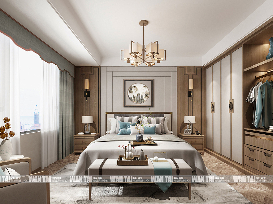 新中式----济宁鸿顺温泉小镇洋房（图ZMjA5MDkwMjYw） - 家装设计 - 站酷设计师济宁小暖原创素材 - 站酷ZCOOL