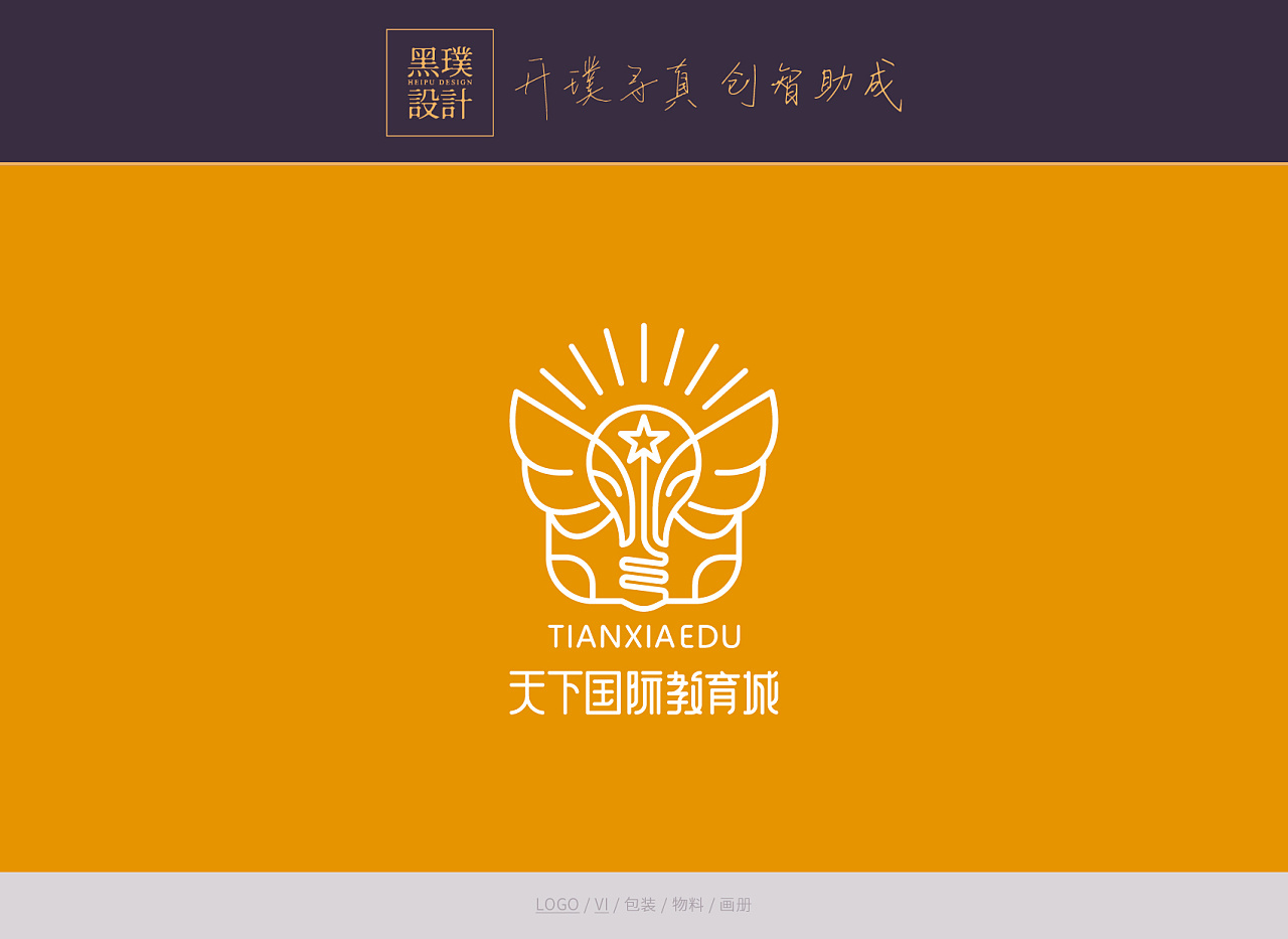 天下国际教育城logo设计