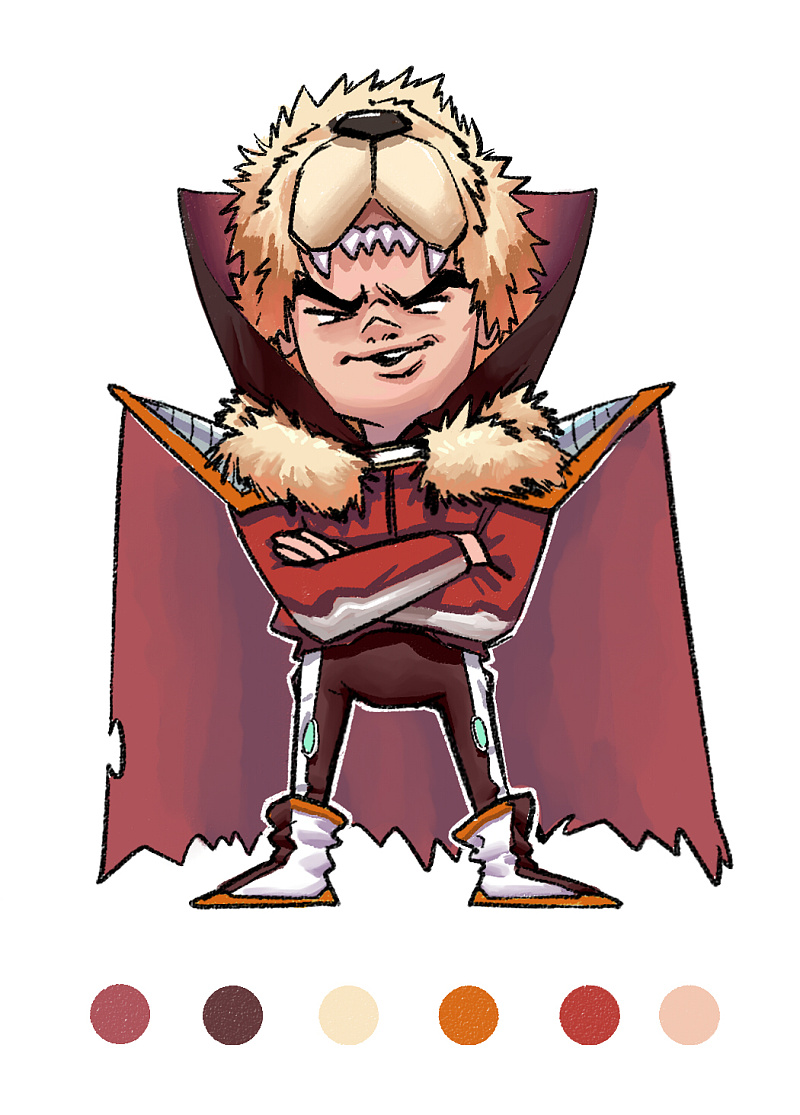 这个形象中,上扬的下巴和嘴角,仿佛就是用鼻孔在看人一样.