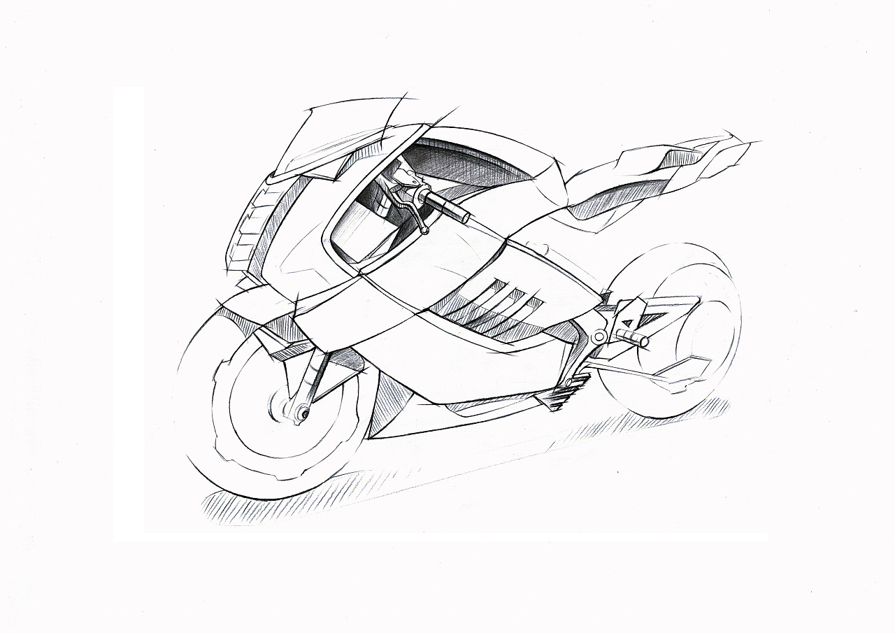 摩托车手绘|工业/产品|交通工具|Alanni1012 - 原创作品 - 站酷 (ZCOOL)