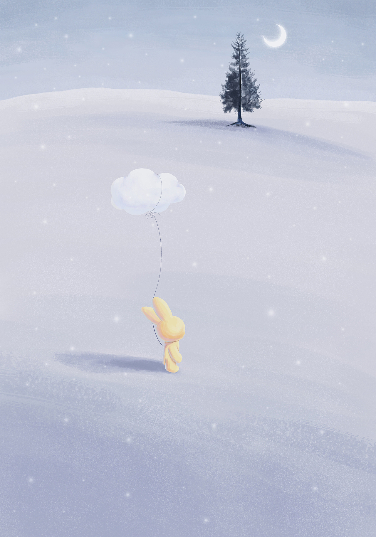 唐小里云朵系列插画——风雨兼程