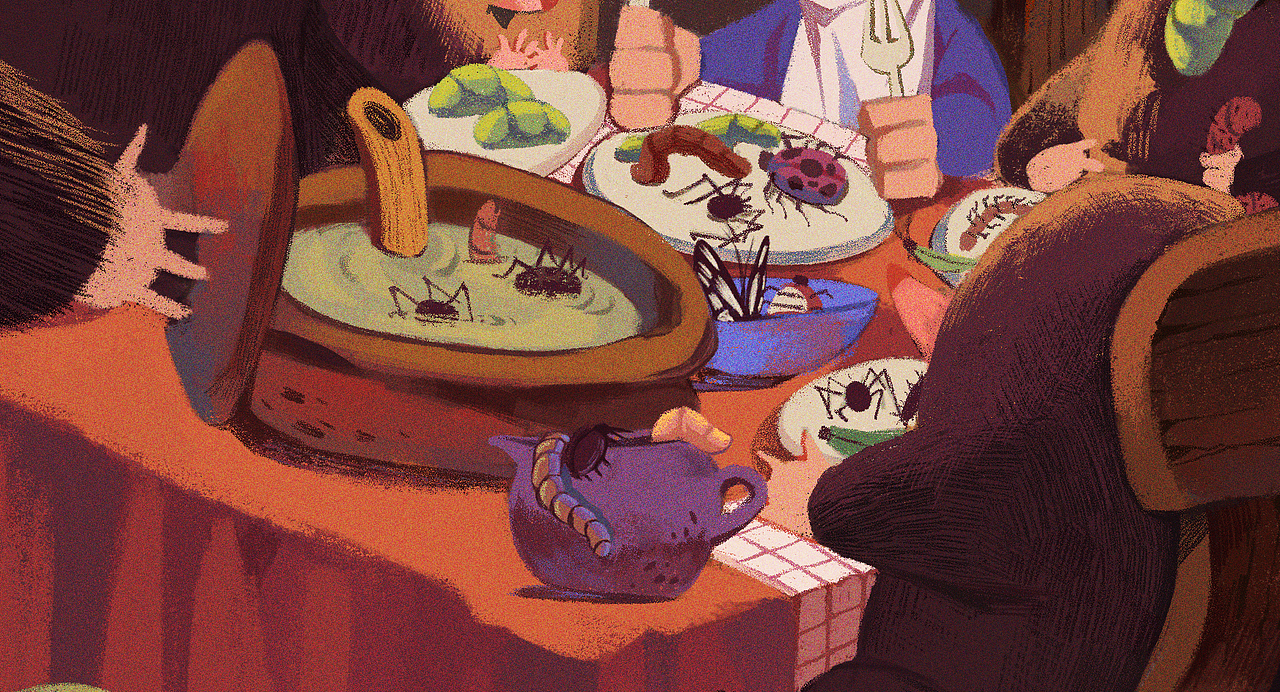 鼹鼠的款待（图ZMTUzNDM1NDcy） - 儿童插画 - 站酷设计师鴨貝貝原创素材 - 站酷ZCOOL