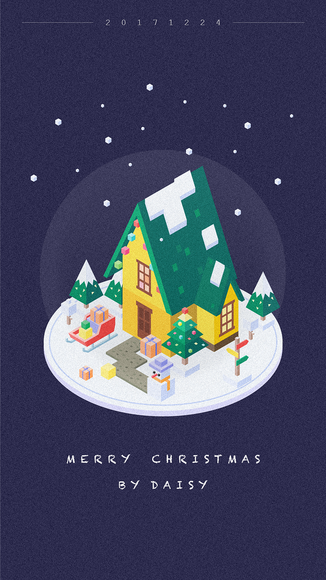 {圣诞壁纸}2.5d半临摹小练习