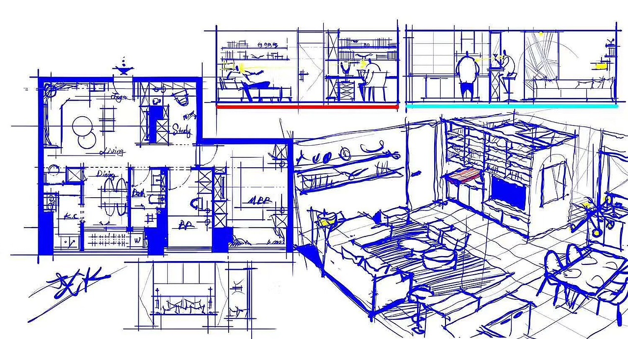最近的设计手稿|空间|家装设计|左手设计右手画图_原创作品-站酷zcool