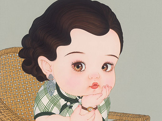 旗袍宝宝之阮玲玉（个人主页-ZNjY5OTcxOTI=） - 绘画 - 站酷设计师那小先art原创素材 - 站酷ZCOOL