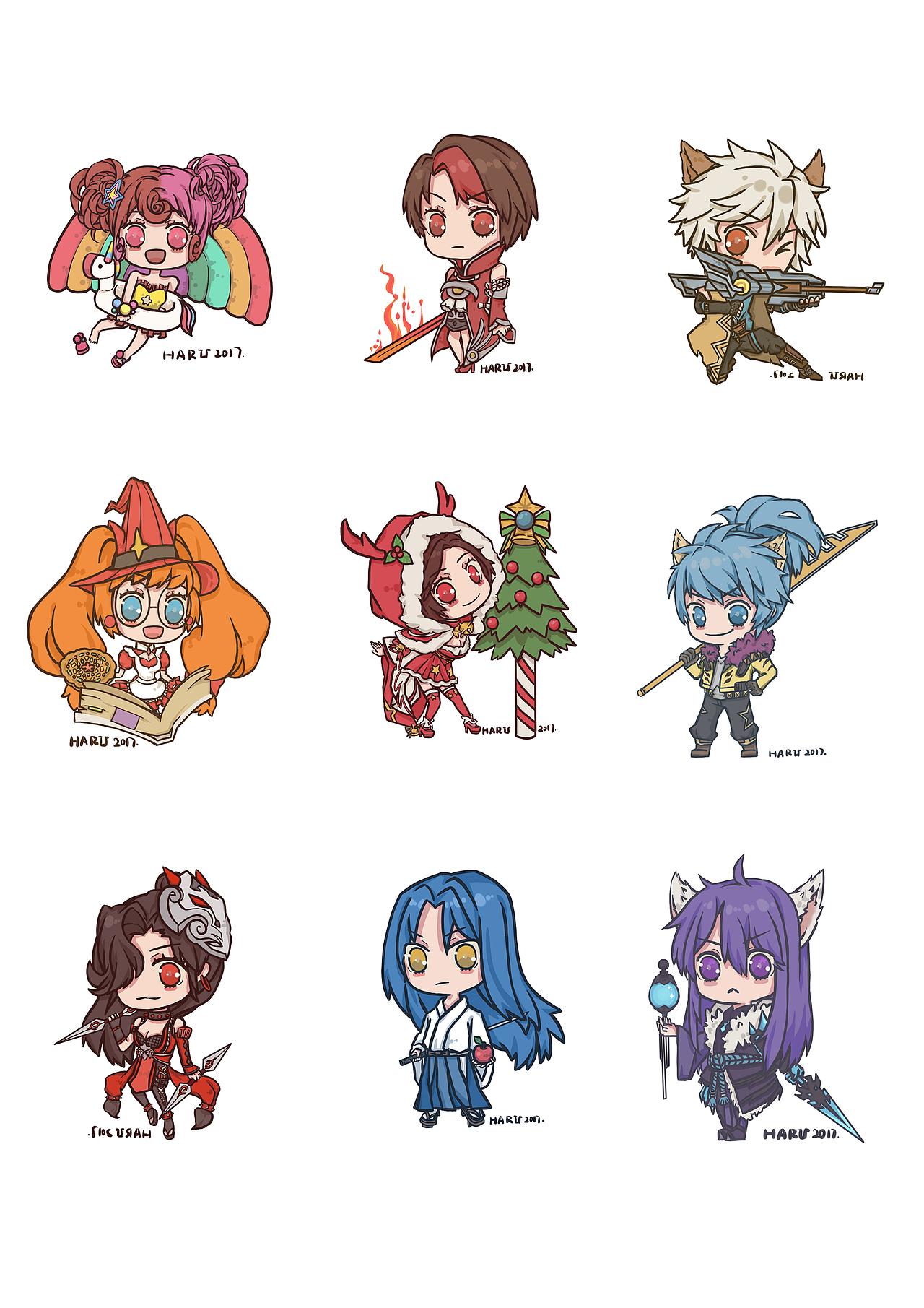 早期Q版王者荣耀人物