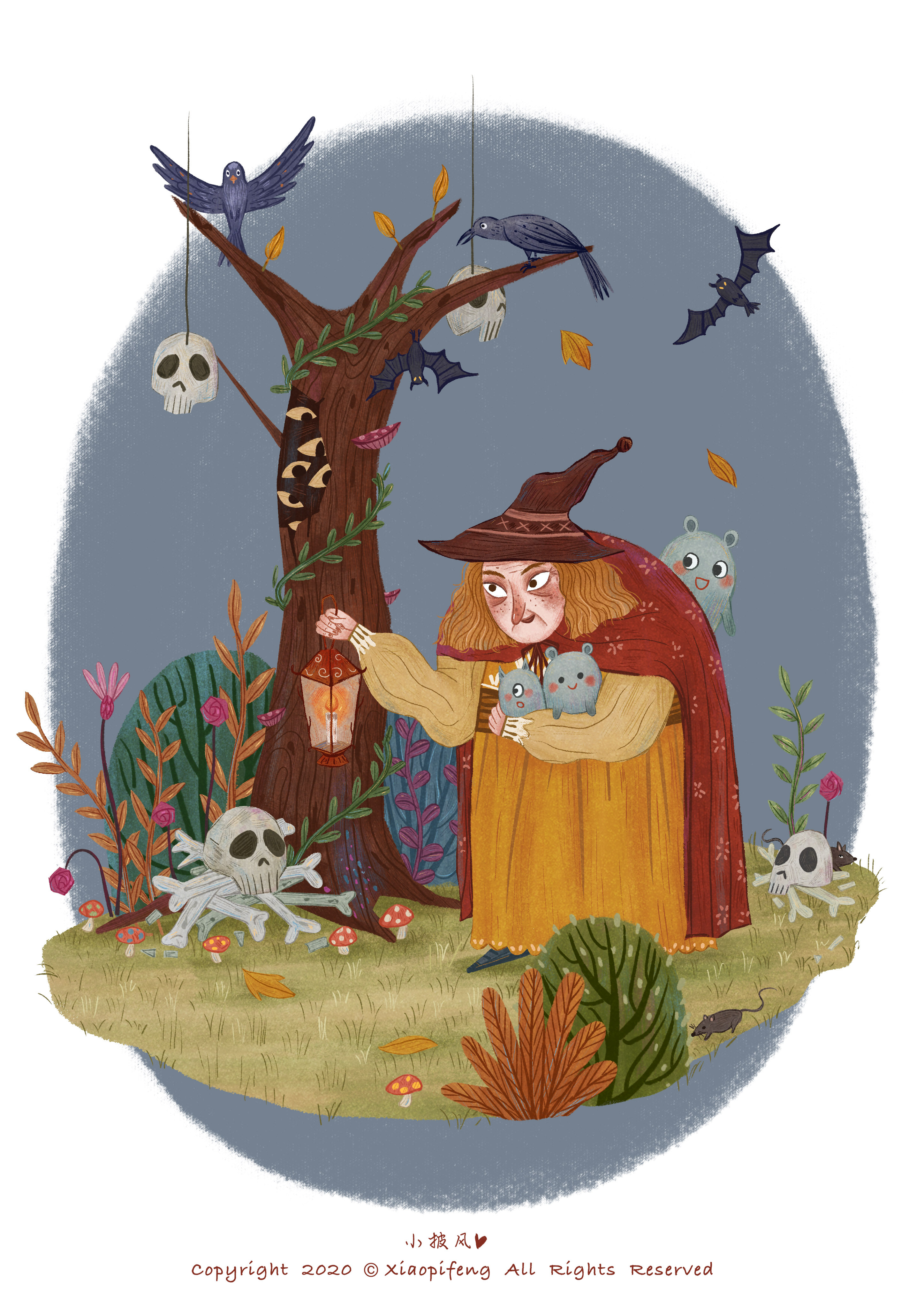 《女巫的房子》|Illustration|kids illustration|奔跑的马丁_Original作品-站酷ZCOOL