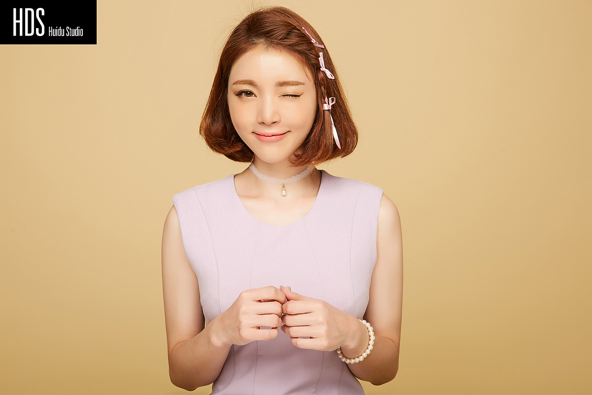 韩国模特韩风美妆美瞳拍摄