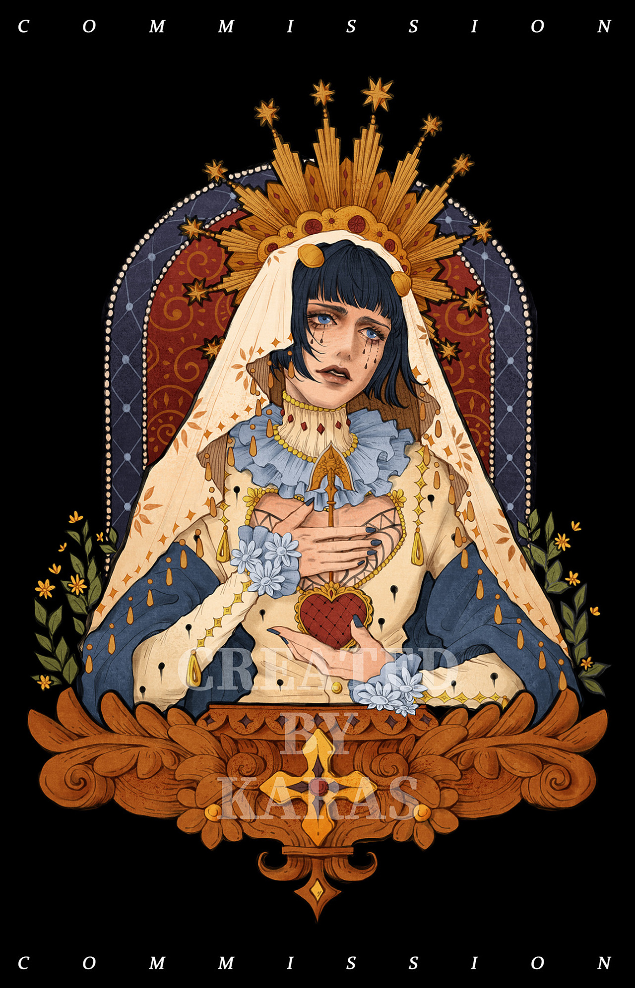 七苦圣母布加拉提教堂彩窗同人稿