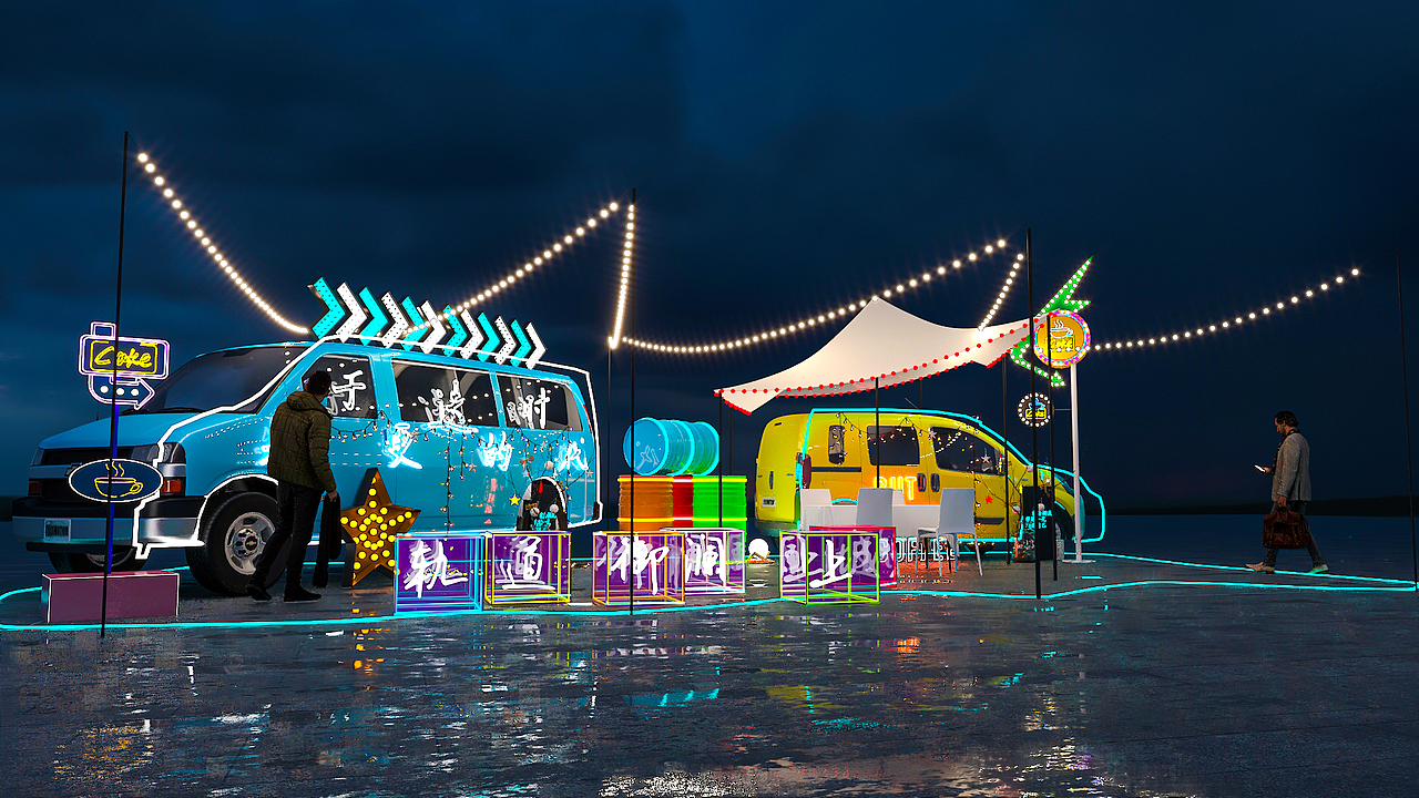 夜市（图ZMjc5NTE3NTg0） - 场景 - 站酷设计师小小设计师啊原创素材 - 站酷ZCOOL