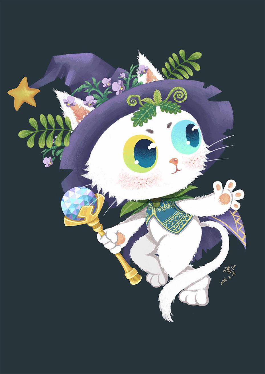 魔法猫咪（图ZMjc4MDg1Nzcy） - 儿童插画 - 站酷设计师喵宁candy原创素材 - 站酷ZCOOL