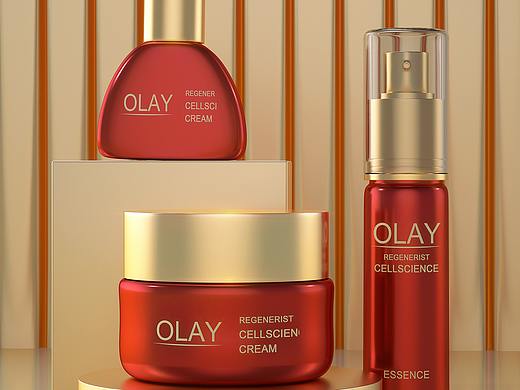 C4D建模——OLAY化妆品