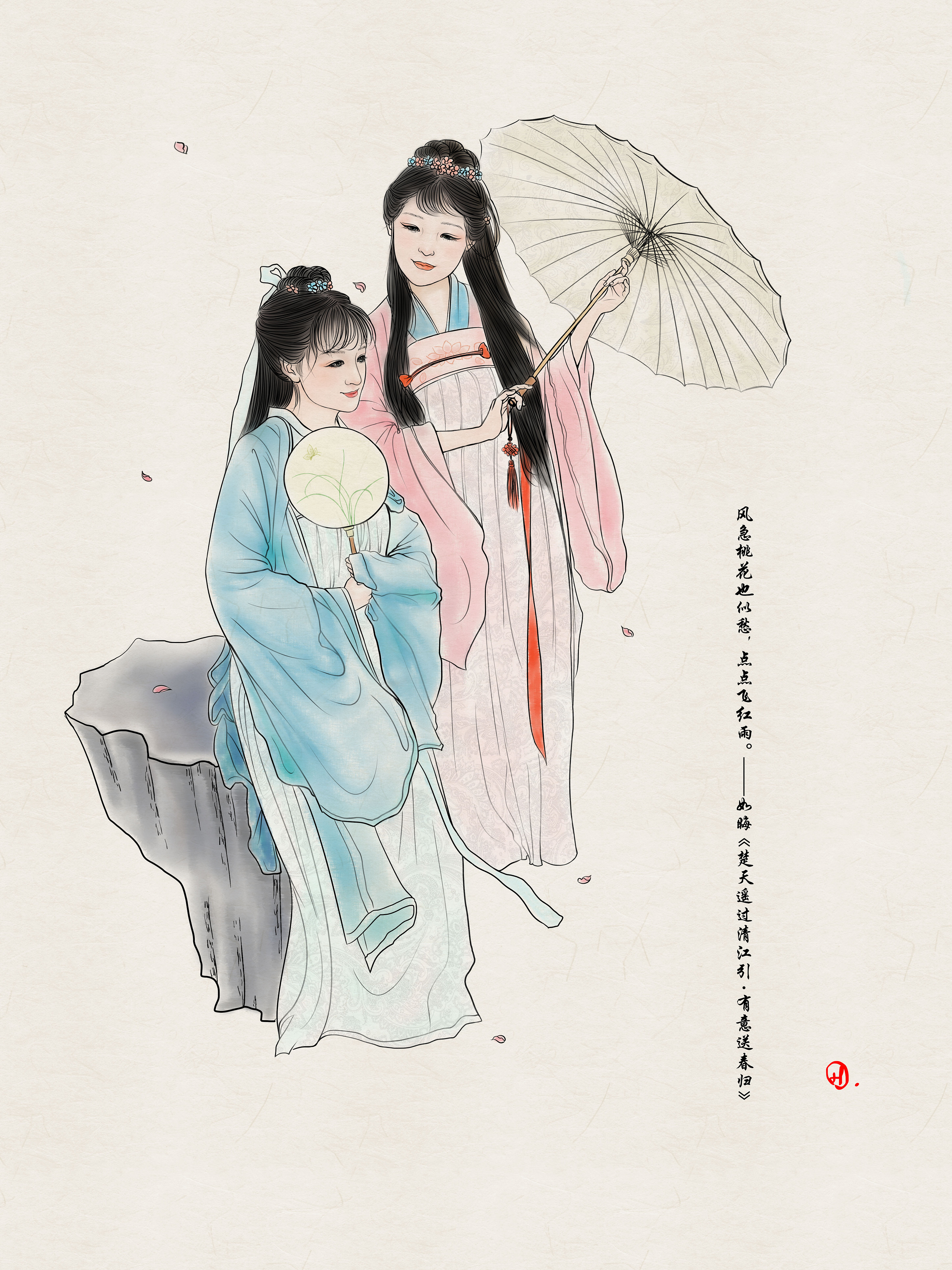 厚涂古风美人练习|插画|创作习作|皮皮是卷卷头 - 原创作品 - 站酷