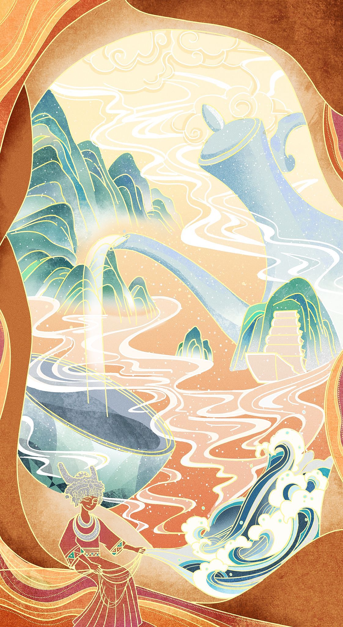 国风非遗文化插画