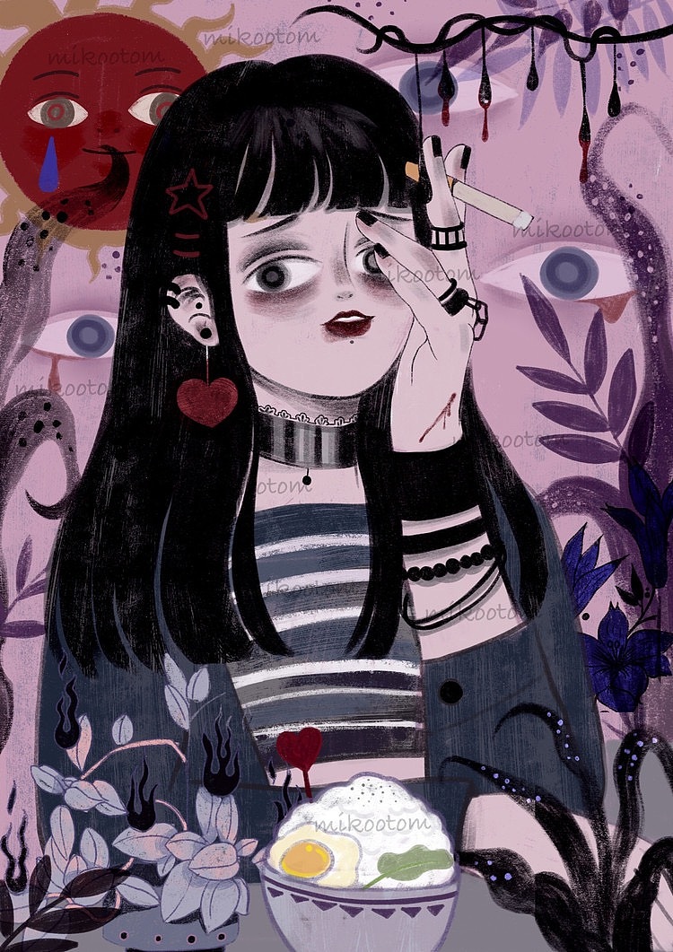 SAD\COOL GIRL（图ZMTE5OTg2MTc2） - 创作习作 - 站酷设计师MIKOOTOM原创素材 - 站酷ZCOOL