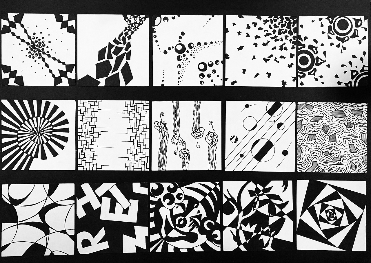 设计学类19-6班 点线面 构成作业