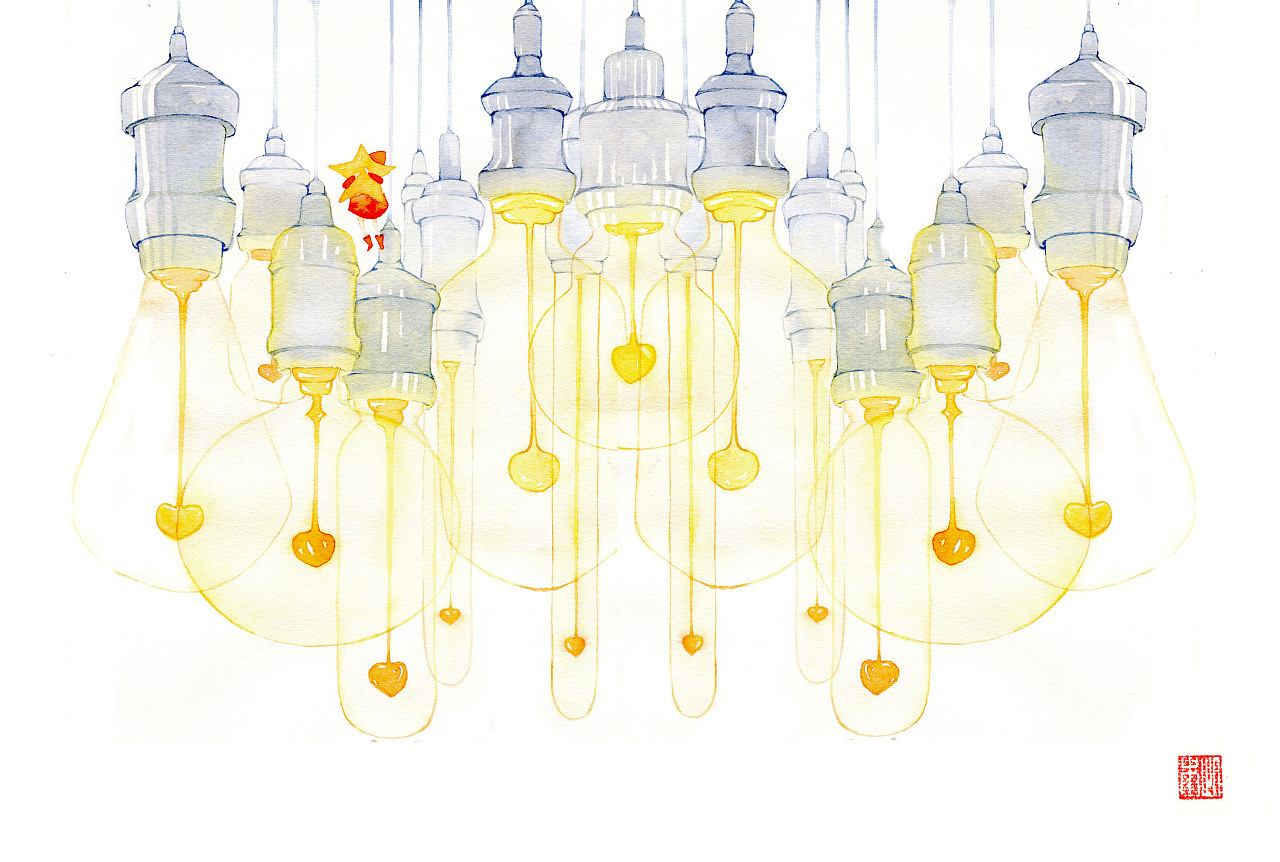 灯亮了 要起床啦|插画|插画习作|此木tt - 原创作品 - 站酷 (zcool)